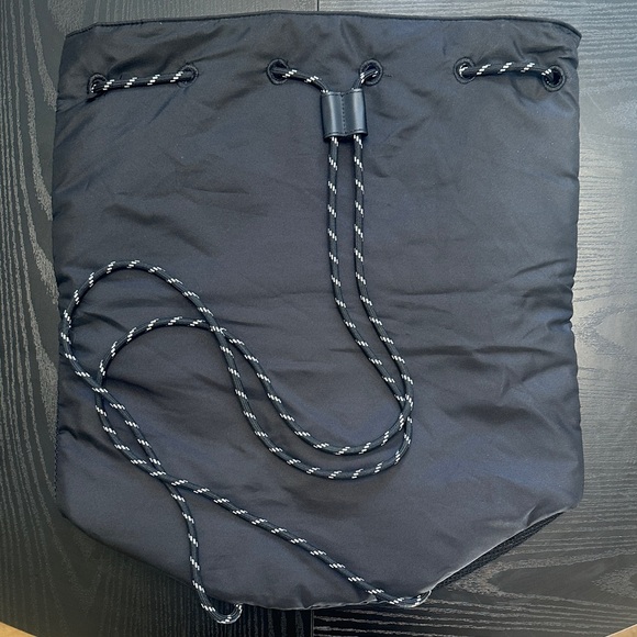 PINK Victoria's Secret Black Drawstring Bag 
15” across 
NWT 
Smoke free home - Picture 2 of 3